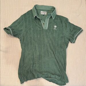 Classic Green Polo Shirt with Embroidered Logo